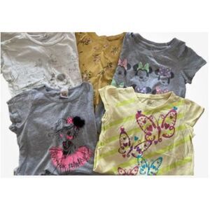 Girls 4T Short Sleeve T-shirts Lot (5 Pcs)